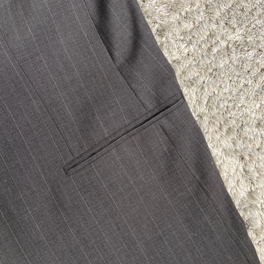 Mani by Giorgio Armani Blazer Mens 46R Grey Pinstripe Wool Suit Jacket Luxury